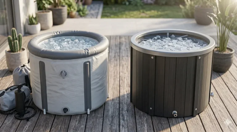 bain froid gonflable vs rigide comparatif