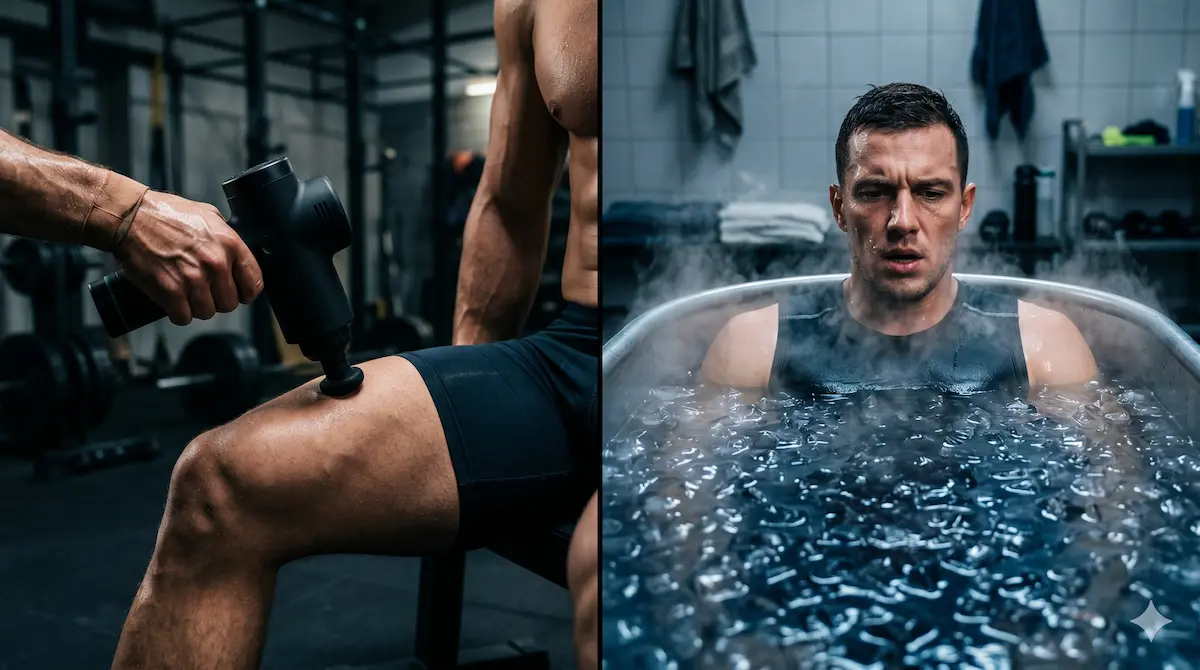 pistolet massage ou bain froid